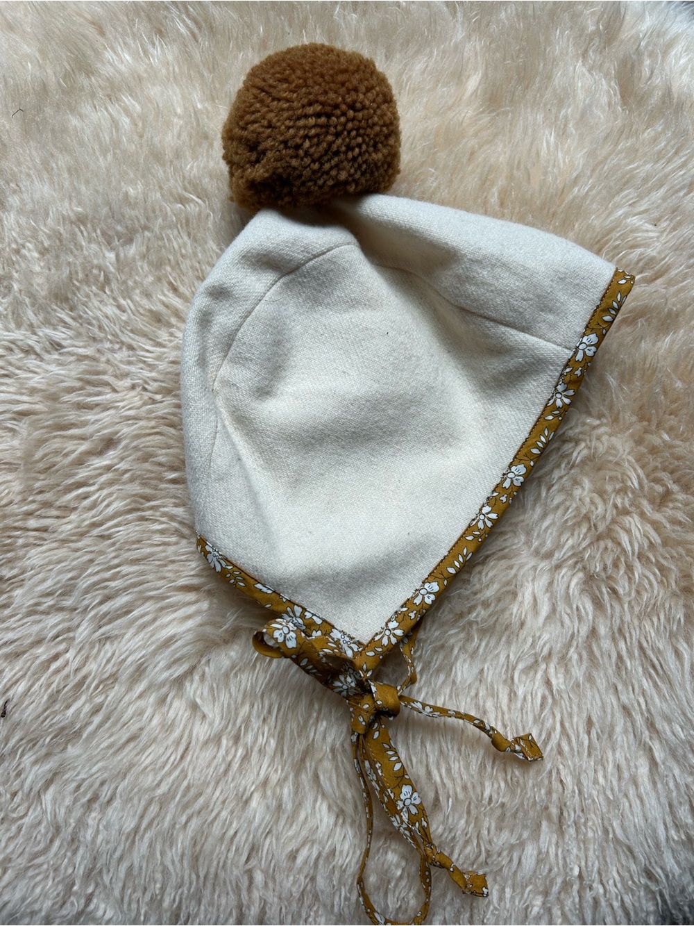 Briar Baby Pom bonnet - buttercup